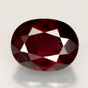 Granato rodolite naturale rosso da 6,97 ct, taglio ovale, VS