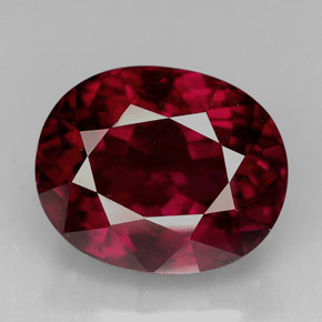 Granato rodolite naturale rosso da 11,60 ct, taglio ovale, VS