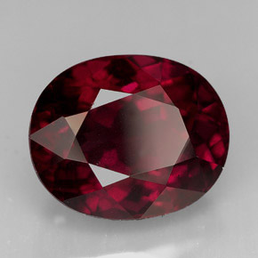 Granato rodolite naturale rosso da 11,60 ct, taglio ovale, VS