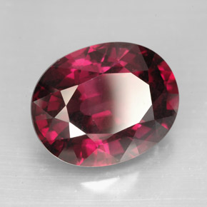 Granato rodolite naturale rosso da 13,49 ct, taglio ovale, VS