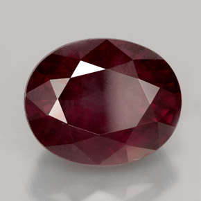 Granato rodolite naturale rosso da 11,47 ct, taglio ovale, VS-SI