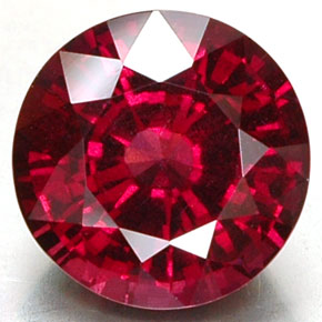 Granato rodolite naturale rosso da 7,93 ct, taglio rotondo, VS
