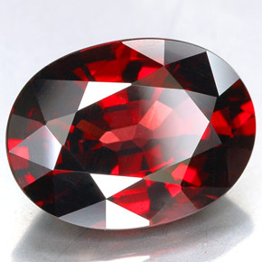 Granato rodolite naturale rosso da 5,71 ct, taglio ovale, VVS