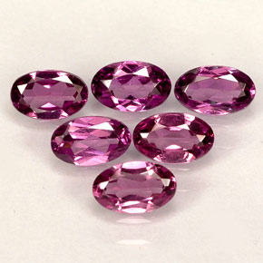 Gemme di Granato Rodolite Rosa scuro purpurea naturale da  ct, Taglio ovale, VVS-VS