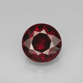 Granato rodolite naturale rosso da 6,59 ct, taglio rotondo, VS
