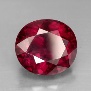Granato rodolite naturale rosso da 7,06 ct, taglio ovale, VS