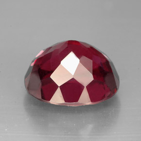 Granato rodolite naturale rosso da 7,06 ct, taglio ovale, VS