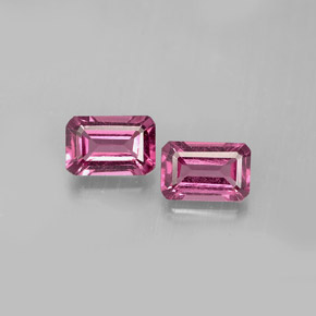 Granato rodolite naturale rosa da  ct, taglio smeraldo, VVS-VS