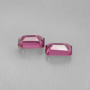 Granato rodolite naturale rosa da  ct, taglio smeraldo, VVS-VS
