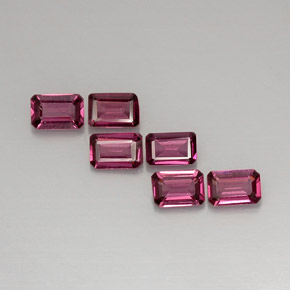 Granato rodolite naturale rosa da  ct, taglio smeraldo, VVS-VS