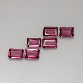 Granato rodolite naturale rosa da  ct, taglio smeraldo, VVS-VS