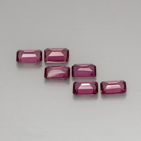 Granato rodolite naturale rosa da  ct, taglio smeraldo, VVS-VS