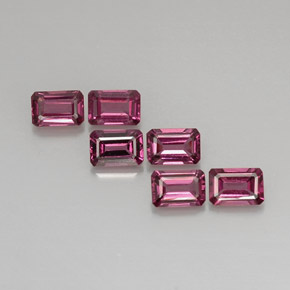 Granato rodolite naturale rosa da  ct, taglio smeraldo, VVS-VS