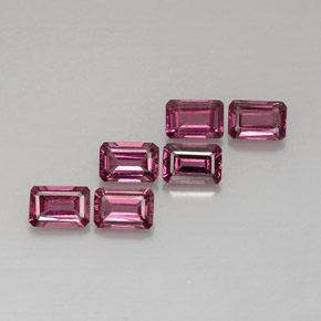 Granato rodolite naturale rosa da  ct, taglio smeraldo, VVS-VS