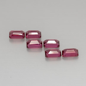 Granato rodolite naturale rosa da  ct, taglio smeraldo, VVS-VS