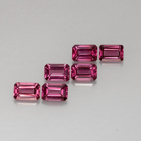 Granato rodolite naturale rosa da  ct, taglio smeraldo, VVS-VS