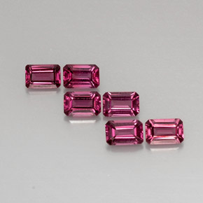 Granato rodolite naturale rosa da  ct, taglio smeraldo, VVS-VS