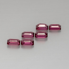 Granato rodolite naturale rosa da  ct, taglio smeraldo, VVS-VS