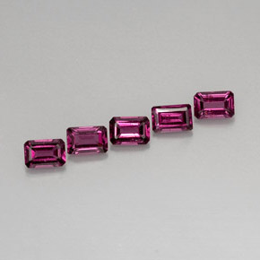 Granato rodolite naturale rosa da  ct, taglio smeraldo, VVS-VS