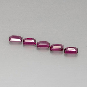 Granato rodolite naturale rosa da  ct, taglio smeraldo, VVS-VS