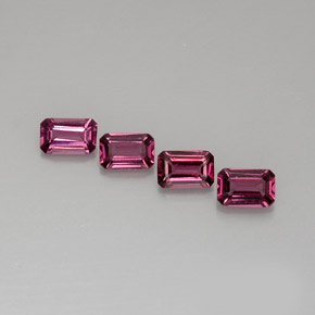 Granato rodolite naturale rosa da  ct, taglio smeraldo, VVS-VS