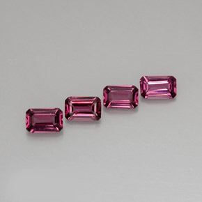 Granato rodolite naturale rosa da  ct, taglio smeraldo, VVS-VS