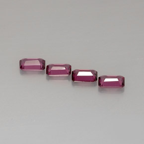 Granato rodolite naturale rosa da  ct, taglio smeraldo, VVS-VS