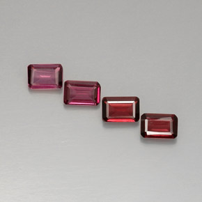 Granato rodolite naturale rosa da  ct, taglio smeraldo, VVS-VS