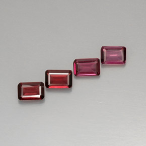 Granato rodolite naturale rosa da  ct, taglio smeraldo, VVS-VS
