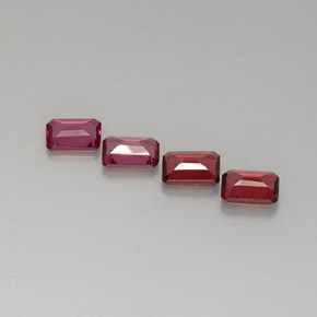 Granato rodolite naturale rosa da  ct, taglio smeraldo, VVS-VS