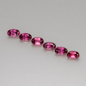 Granato rodolite naturale rosso da  ct, taglio ovale, VS