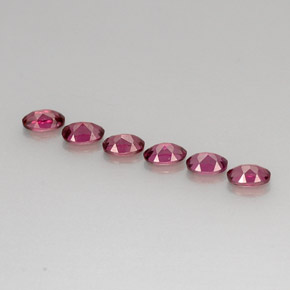 Granato rodolite naturale rosso da  ct, taglio ovale, VS