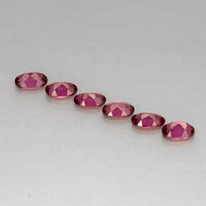 Granato rodolite naturale rosso da  ct, taglio ovale, VVS-VS