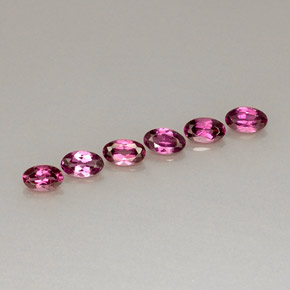 Gemme di Granato Rodolite Rosso viola naturale da  ct, Taglio ovale, VVS-VS
