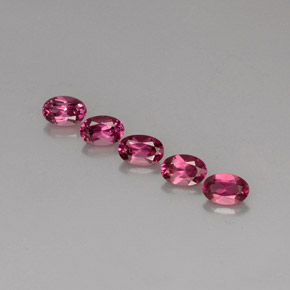 Gemme di Granato Rodolite Rosa violetto naturale da  ct, Taglio ovale, VVS-VS