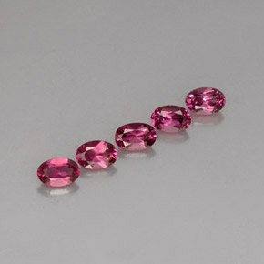 Gemme di Granato Rodolite Rosa violetto naturale da  ct, Taglio ovale, VVS-VS