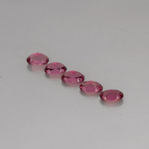 Gemme di Granato Rodolite Rosa violetto naturale da  ct, Taglio ovale, VVS-VS