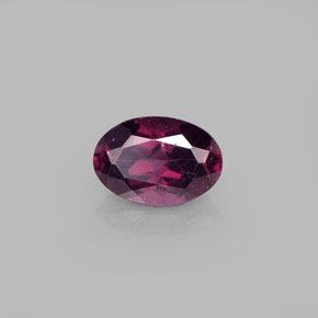 Granato Rodolite Rosso lampone naturale da 0.60 ct, Taglio ovale, VVS-VS