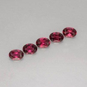 Granato rodolite naturale rosso da  ct, taglio ovale, VVS-VS