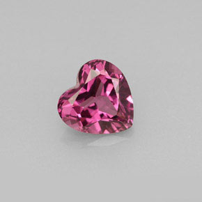 Granato Rodolite Rosa violaceo naturale da 1.50 ct, A forma di cuore, VVS-VS