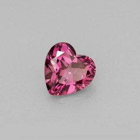 Granato Rodolite Rosa violaceo naturale da 1.50 ct, A forma di cuore, VVS-VS