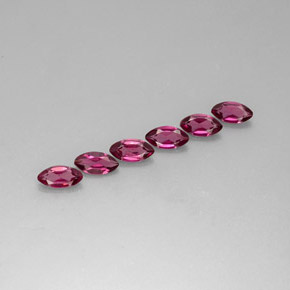 Gemme di Granato Rodolite Rosa violetto naturale da  ct, Taglio marquise, VS