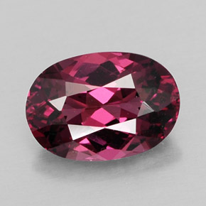 Granato Rodolite Rosso lampone naturale da 1.91 ct, Taglio ovale, VS