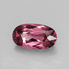 Granato rodolite naturale rosso da 0,95 ct, taglio ovale, VVS-VS