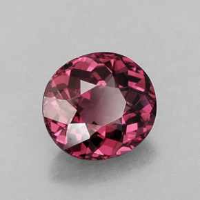Granato Rodolite Rosso lampone naturale da 1.38 ct, Taglio ovale, VVS