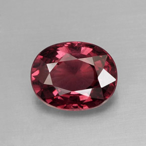 Granato Rodolite Rosso lampone naturale da 1.95 ct, Taglio ovale, VS