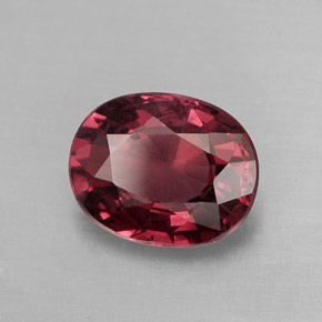 Granato Rodolite Rosso lampone naturale da 1.95 ct, Taglio ovale, VS