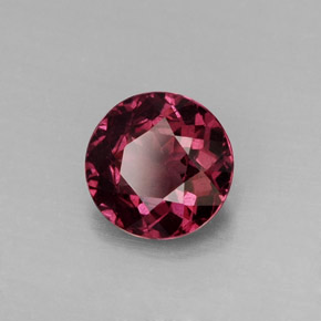 Granato Rodolite Rosso lampone naturale da 1,32 ct, Taglio rotondo, VS