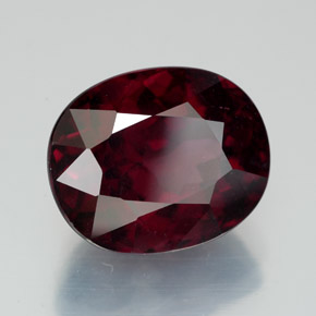 Granato rodolite naturale rosso da 10,51 ct, taglio ovale, SI