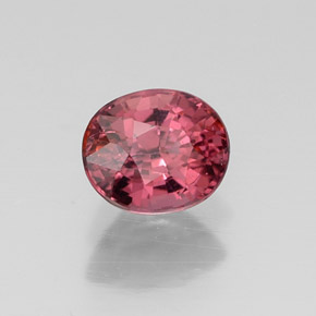 Granato rodolite naturale rosso da 0,70 ct, taglio ovale, VS